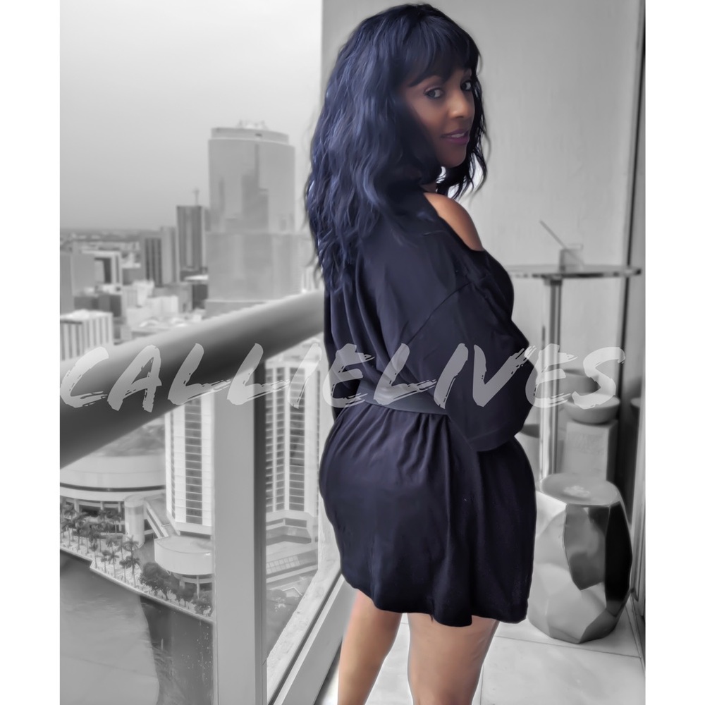 Miz Got Posh Gift Custom Cut Black T-Shirt Dress - Picture 3 of 4